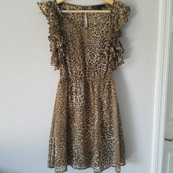 stradivarius leopard print dress